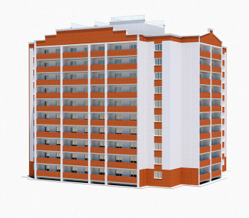 Модель десятиэтажки от Алдеги