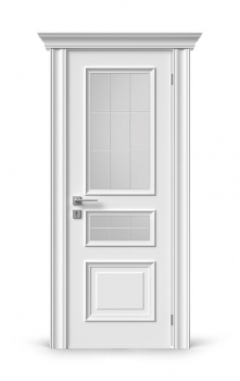 Визуализация межкомнатной двери «Elenance 2 ДО» (эмаль белая)