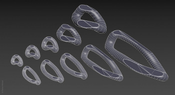 3D-модели звеньев цепи 