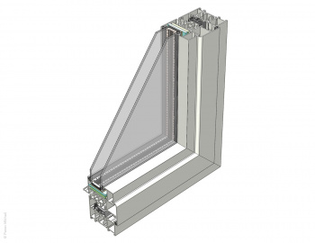 3d-модель окна ТПТ-72 в SolidWorks