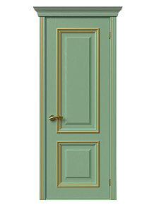 Визуализация двери «Прованс-1» ДГ (эмаль фисташковая, золото)