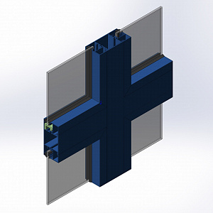 3D-модель витражного блока ТП-45В в SolidWorks