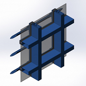 3D-модель алюминиевых жалюзи ТП-50400 в SolidWorks