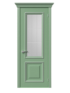 Визуализация двери «Прованс-1» ДО (эмаль фисташковая, серебро)