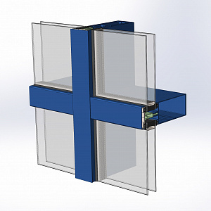 3D-модель оконного блока ТП-50300 в SolidWorks