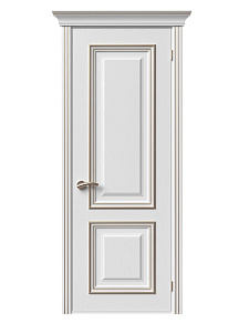 Визуализация двери «Прованс-1» ДГ (эмаль белая, платина)