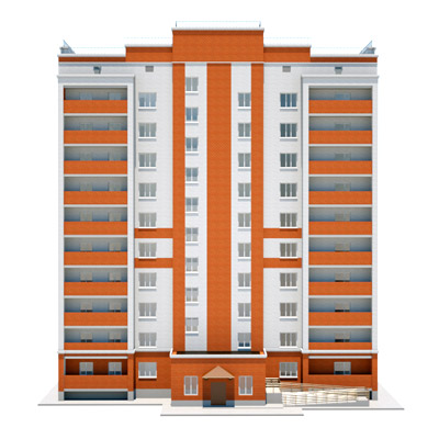 Модель многоэтажки от Алдеги