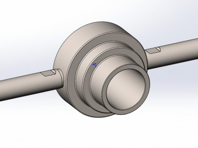 3D-модель коллектора 73×73 мм в SolidWorks