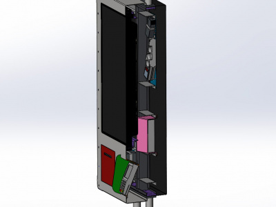 3D-модель информационного киоска (электронного кассира) в SolidWorks