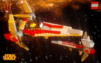 Визуализация 3d-модели истребителя LEGO V-wing Fighter 6205