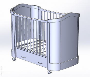 Модель кроватки Тиффани в SolidWorks