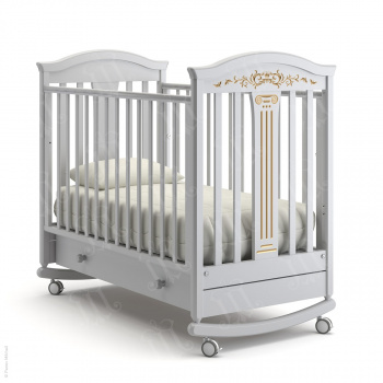 Финальная визуализация (рендер) детской кроватки Даниэль Люкс в цвете Белая ночь