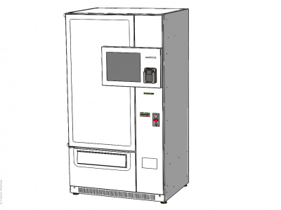 3d-модель вендингового автомата в SolidWorks