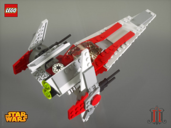 Визуализация 3d-модели истребителя LEGO V-wing Fighter 6205
