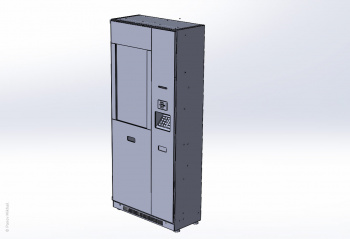 3D-модель вендингового автомата по продаже пластиковых карт в SolidWorks