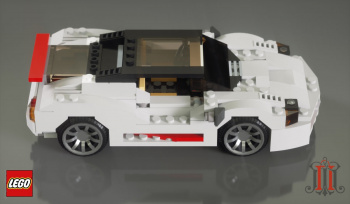 Визуализация 3d-модели гоночной машины LEGO 31006