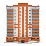 Модель многоэтажки от Алдеги