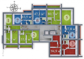 Визуализация плана этажа многоквартирного дома