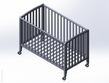 Модель детской кроватки Бианка в SolidWorks1