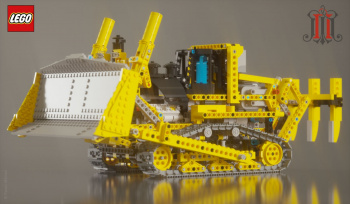 Визуализация модели бульдозера LEGO 8275