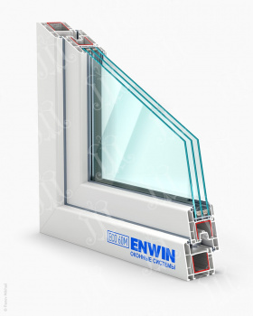 3D-модель cреза ПВХ-окна ENWIN ECO 60M