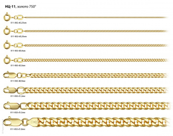 Визуализация цепочки Гурмета (желтое золото 750°)