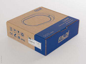 Дизайн оформления упаковки для светильников FALDI