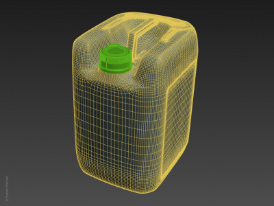 3D-модель пластиковой канистры для ГСМ 10 л