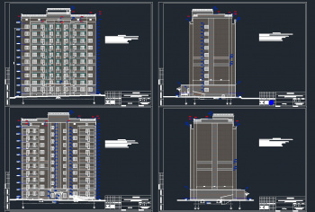 Исходные чертежи многоэтажки в DWG
