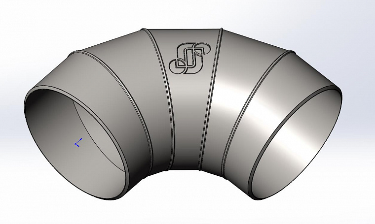 3D-модель колена сварного СТО-79814898-112-2009 в SolidWorks