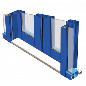 3D-модель дверного блока ТП-45 в SolidWorks