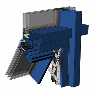 3D-модель оконного блока ТПТ-117SG в SolidWorks