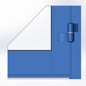 3D-модель дверного блока ТП-45 в SolidWorks