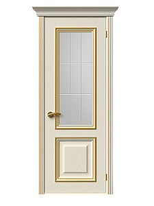 Визуализация двери «Прованс-1» ДО (эмаль слоновая кость, золото)