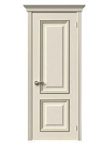 Визуализация двери «Прованс-1» ДГ (эмаль слоновая кость, платина)