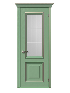 Визуализация двери «Прованс-1» ДО (эмаль фисташковая, платина)