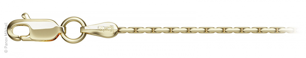 3D-визуализация ювелирной цепи "Змейка с алмазной гранью" (арт. 265, d0.5 мм, лимонное золото 585°)