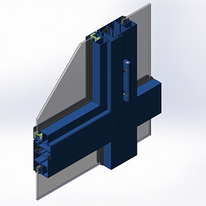 3D-модель профильной системы ТП-45 в SolidWorks